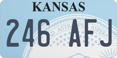 KS license plate 246AFJ
