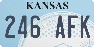 KS license plate 246AFK