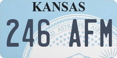 KS license plate 246AFM