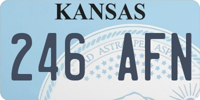 KS license plate 246AFN