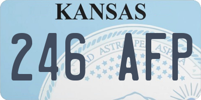 KS license plate 246AFP