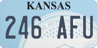 KS license plate 246AFU