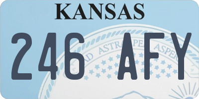 KS license plate 246AFY