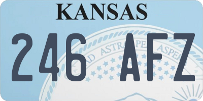 KS license plate 246AFZ