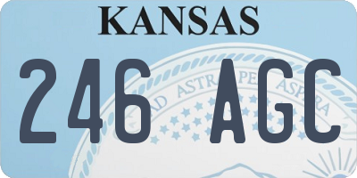 KS license plate 246AGC