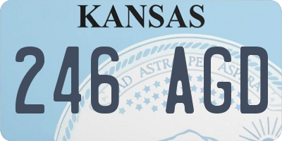 KS license plate 246AGD