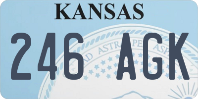 KS license plate 246AGK