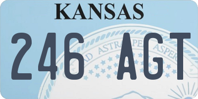 KS license plate 246AGT