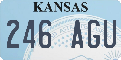 KS license plate 246AGU