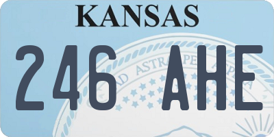 KS license plate 246AHE