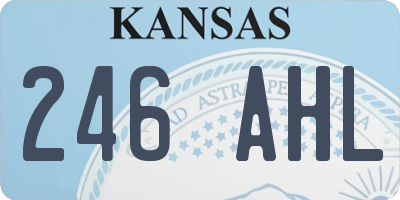 KS license plate 246AHL
