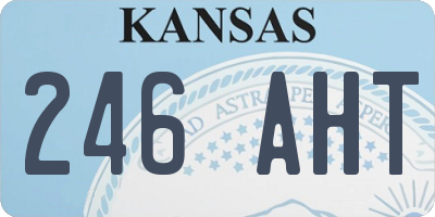 KS license plate 246AHT