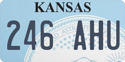KS license plate 246AHU