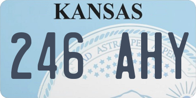 KS license plate 246AHY