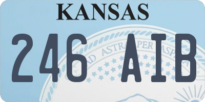 KS license plate 246AIB
