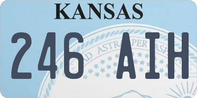 KS license plate 246AIH