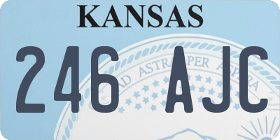KS license plate 246AJC
