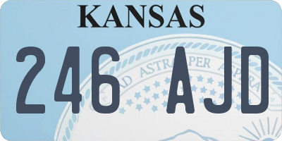 KS license plate 246AJD