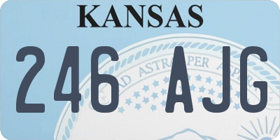 KS license plate 246AJG