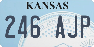 KS license plate 246AJP