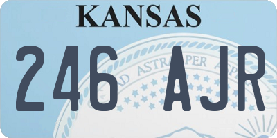 KS license plate 246AJR