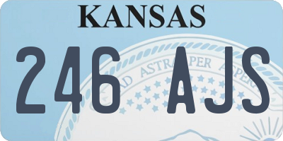 KS license plate 246AJS