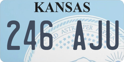KS license plate 246AJU