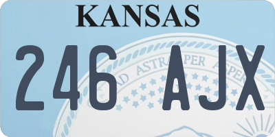 KS license plate 246AJX