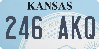 KS license plate 246AKQ