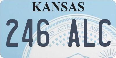 KS license plate 246ALC