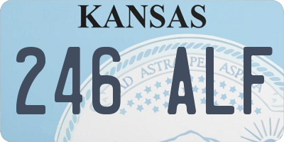 KS license plate 246ALF