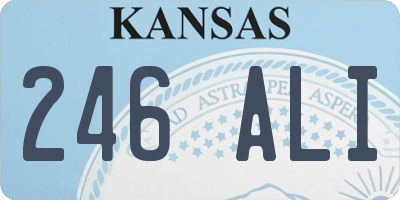 KS license plate 246ALI