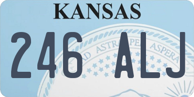 KS license plate 246ALJ