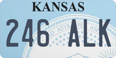 KS license plate 246ALK