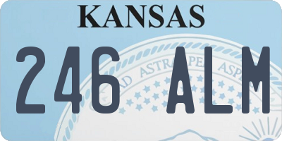 KS license plate 246ALM