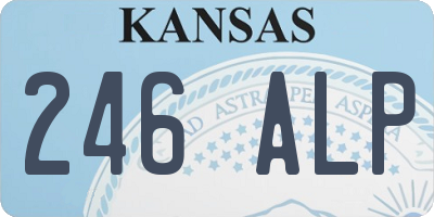 KS license plate 246ALP