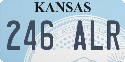 KS license plate 246ALR