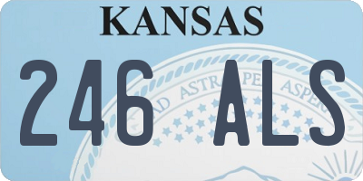 KS license plate 246ALS