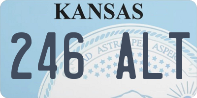 KS license plate 246ALT