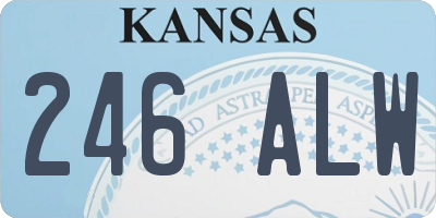 KS license plate 246ALW