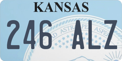KS license plate 246ALZ