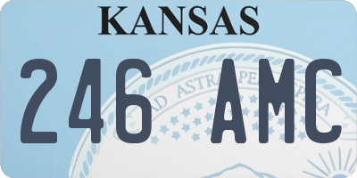 KS license plate 246AMC