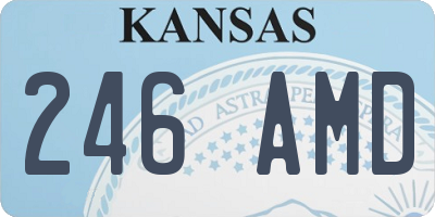 KS license plate 246AMD