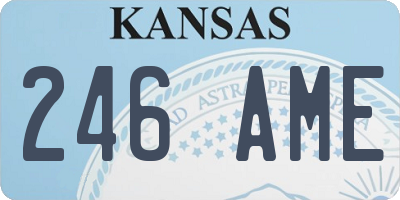 KS license plate 246AME