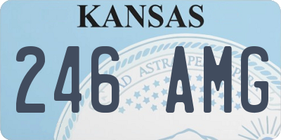 KS license plate 246AMG