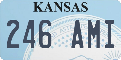 KS license plate 246AMI