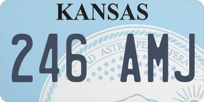 KS license plate 246AMJ