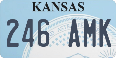 KS license plate 246AMK