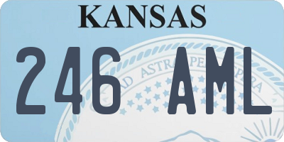 KS license plate 246AML