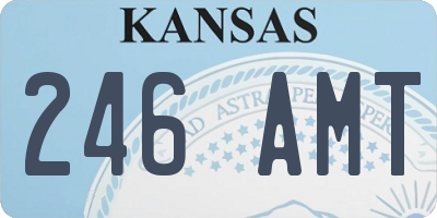 KS license plate 246AMT